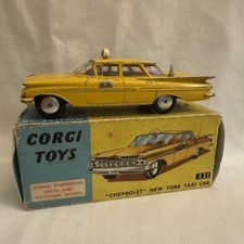 Corgi Toys #221 Chevrolet Impala  New York Taxi Cab - VGC + original box.