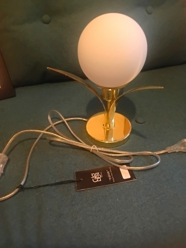 Gold metallic table lamp white - lamp,