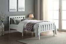 White Wooden Bed Frame Single