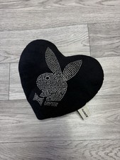 Playboy 2006 Black Heart Shaped Pillow