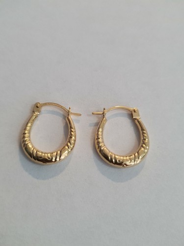 9ct yellow gold creole - gold,