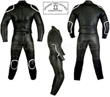 WOMENS BLACK HORIZON STYLE LADIES ARMOUR MOTORBIKE / MOTORCYCLE LEATHER SUIT