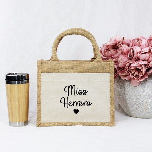 Personalised jute bag - bag, lunch
