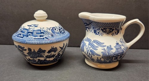Churchill blue willow creamer - churchill,