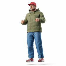 Model Boat Captain holding the