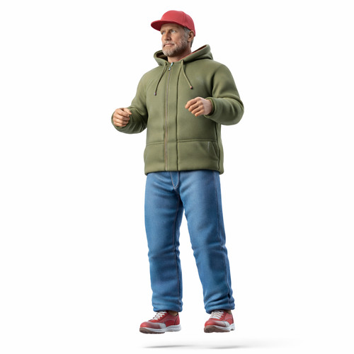 Model boat captain 133 - captain, holding