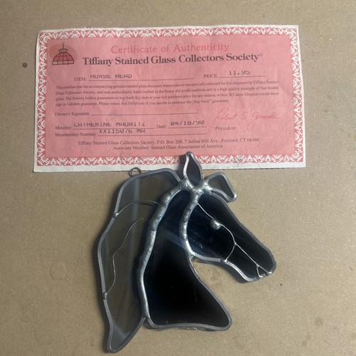 Tiffany stained glass horse - stained,