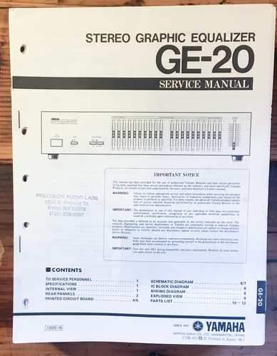 Yamaha graphic equalizer - yamaha,