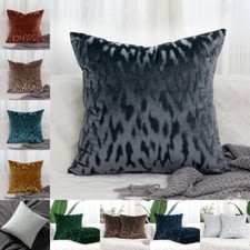 US New Plush Crushed Velvet Cushion Cover Soft Throw Pillow Case Sofa Home Decor
