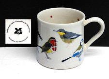 National Trust Garden Birds with Tartan Breasts Cup / Mug. Ceramic Small Mug