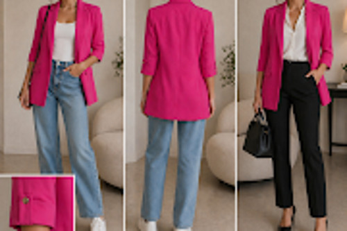 Zara women hot pink - hot, blazer