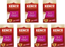 Kenco 3 in 1 Smooth White Instant Coffee with Sugar Sachets 5x20g (Pack of 7)