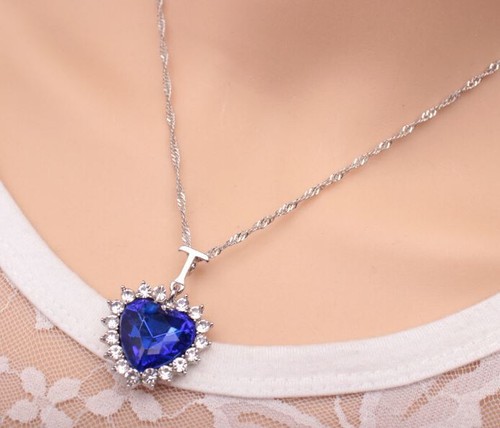 Silver tone ocean blue - tone,