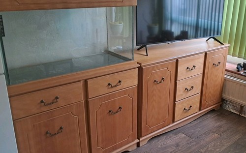 Solid wooden aquarium cabinet - wooden,