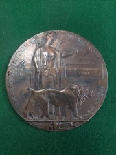 WW1 Death Plaque