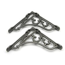 Oakcrafts - Pair of Victorian Style Heritage Cast Iron Shelf Brackets