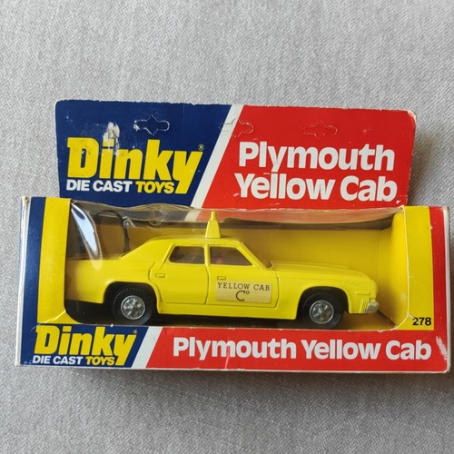 Vintage dinky plymouth - vintage, yellow