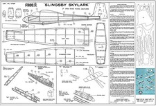 Frog Slingsby free flight glider model plan