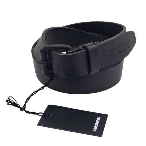 Dsquared2 black leather belt - black,