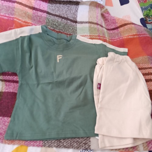 Green white cotton - green/white,