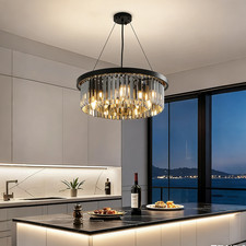 Drum Crystal Chandelier Dining
