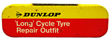 Vintage DUNLOP 'LONG' CYCLE TYRE REPAIR OUTFIT Metal TIN Storage Container BOX