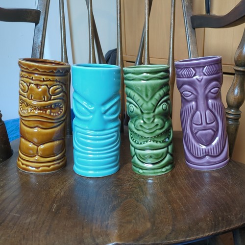 Purple tiki mug ceramic - tiki,