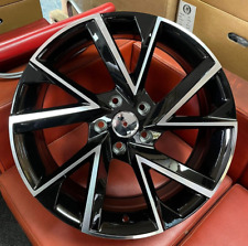 4 X 18" VRS 2 STYLE ALLOY WHEELS TO FIT SKODA OCTAVIA SUPERB SEAT LEON BLACK POL