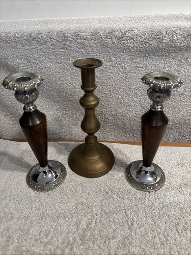 Pair vintage candlestick - of,