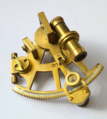 Miniature brass sextant - miniature,