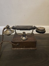 Antique Early Telephone Wooden