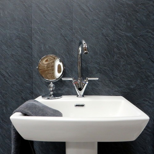 Grey bathroom cladding tile - grey,