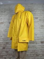 All Mer France Yellow Waterproof Hooded Raincoat Mac Rubbery PVC 52” Chest SBR