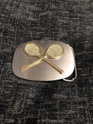 Tennis racket belt buckle - tennis,