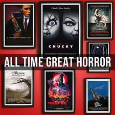 All Time Great Horror Movie Posters Classic Retro Poster Gift 80s 90s Wall Art