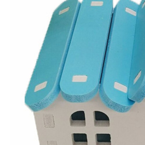 Blue wooden hamster house - blue,