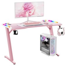Pink Gaming Desk LED RGB