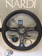 NARDI 330mm Leather+Carbon Fiber spoke&horn button Sport Steering Wheel