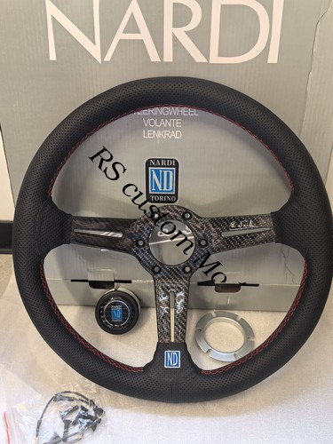 Nardi 350mm leather carbon - 350mm, leather+carbon