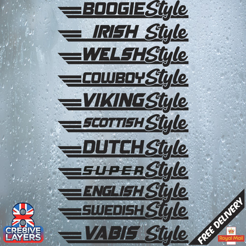 Style side window - sticker, |