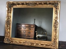 Large Antique Silver Statement Ornate Period French Over Mantle Wall Mirror 5FT 