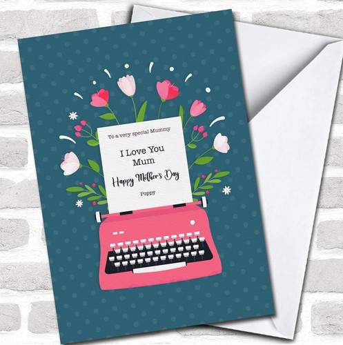 Pink vintage typewriter - typewriter, with