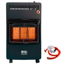 Portable Mobile Foldable Gas Heater Indoor Cabinet Piezo FFD Butane 4.2kW NJ-H2