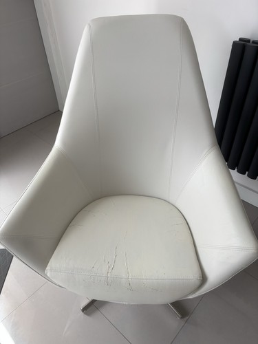 White swivel upholstered - white,