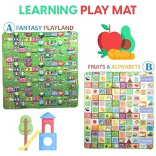 200X180CM KIDS CRAWLING 2 SIDE PLAY MAT EDUCATIONAL GAME SOFT FOAM PICNIC CARPET