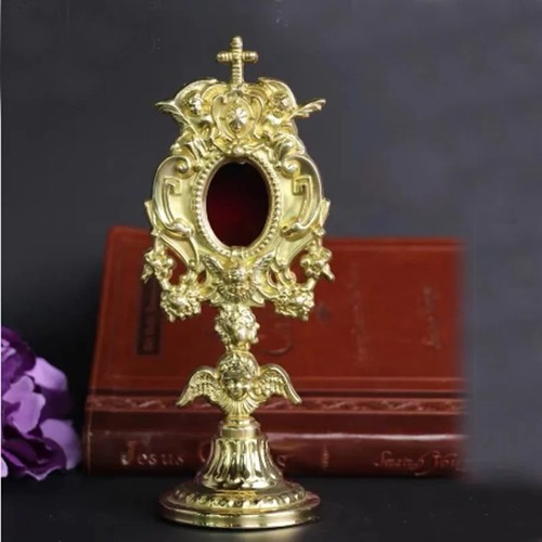 Catholic holy reliquary brass - catholic,