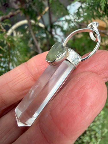 Moldavite quartz crystal - quartz,