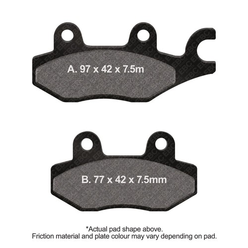 Ebc motorcycle brake pads - tt,
