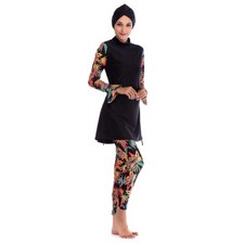 Black Floral Sleeves Muslim