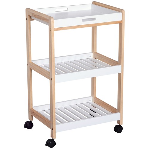 Homcom mobile serving trolley - mobile,